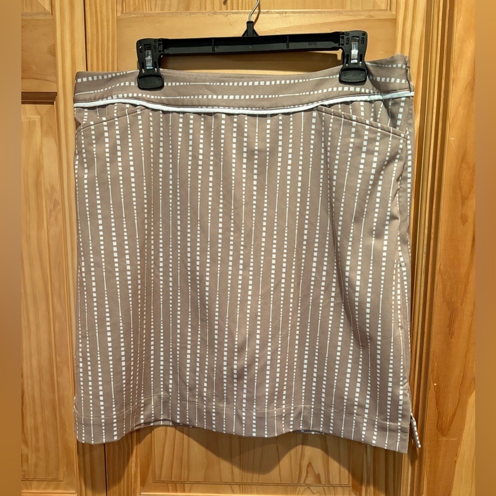 Calloway Tan Striped Women's golf skort